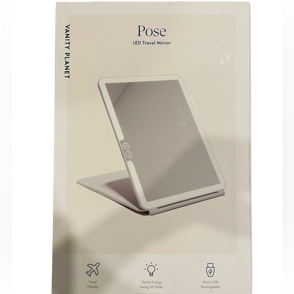 Brand New Vanity Planet Pose LED Travel Handheld Vanity Mirror